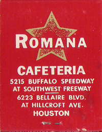 Romana/Luby's Romana Cafeteria - Houston TX