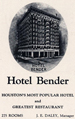 bender hotel, 1924