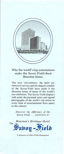 Savoy Hotel - Houston TX