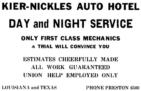 Kier-Nickles Auto Hotel - Houston TX