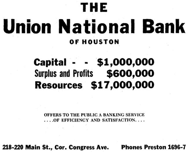 Union National Bank - Houston TX