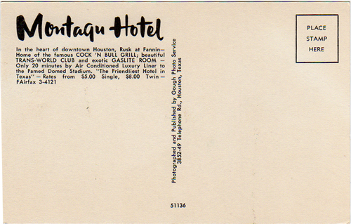 Montagu Hotel / Hotel Cotton - Houston TX
