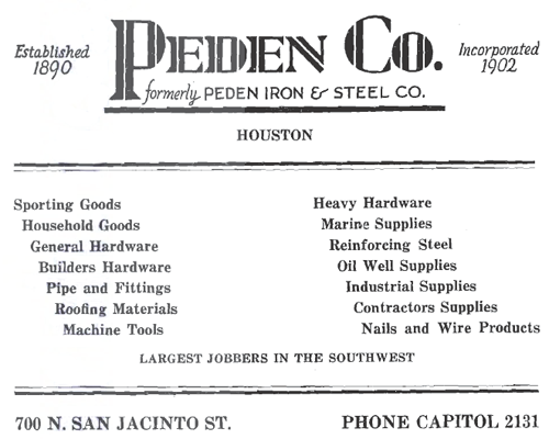 Peden Iron & Steel Co. - Houston TX