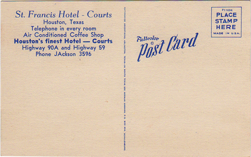St. Francis Hotel Courts - Houston TX
